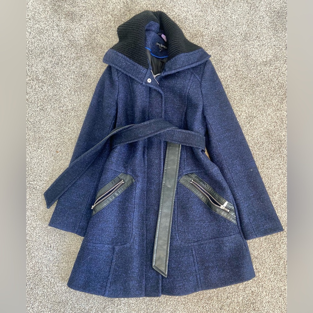 Blue and black Via Spiga dress coat